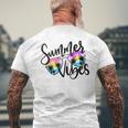 Summer Vibes Sunglasses Palm Tree Beach Sunshine Summer Trip Mens Back Print T-shirt Gifts for Old Men