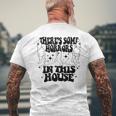 Theres Some Horrors In This House Funny Halloween Mens Back Print T-shirt Gifts for Old Men