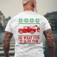 Tow Truck Driver Christmas -Oh What Fun It Is To Tow Men's T-shirt Back Print Gifts for Old Men Tow Truck Driver Christmas -Oh What Fun It Is To Tow Men's T-shirt Back Print Gifts for Old Men