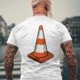 Traffic Cone Lazy Halloween Costume Easy Last Minute Men's T-shirt Back Print Gifts for Old Men