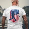 Usa American Flag Baseball 4Th Of July Baseball Funny Gifts Mens Back Print T-shirt Gifts for Old Men