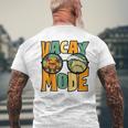 Vacay Mode Vintage Sunset Beach Retro Summer Vibes Raglan Mens Back Print T-shirt Gifts for Old Men