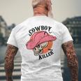 Western Cowgirl Cowboy Killer Skull Cowgirl Rodeo Girl Rodeo Funny Gifts Mens Back Print T-shirt Gifts for Old Men