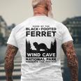 Wind Cave National Park Endangered Black Footed Ferret Men's T-shirt Back Print Gifts for Old Men