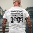 Worlds Greatest Grandpa Grandfather Men's Back Print T-shirt Gifts for Old Men