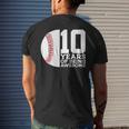 10 Years Of Being Awesome 10Th Birthday Baseball Men's T-shirt Back Print Gifts for Him