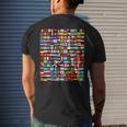 195 Flags Of All Countries In The World International Event Men's T-shirt Back Print Gifts for Him