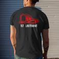 1St Lieutenant Firefighter Fire Company Men's T-shirt Back Print Gifts for Him