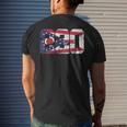 220 Area Code Flag Of Ohio State Vintage Men's T-shirt Back Print Gifts for Him