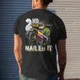 2Nd Grade Nailed It Dinosaur Monster Truck Graduation Cap Men's Back Print T-shirt Gifts for Him