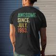 30 Year Old Awesome Since July 1993 30Th Birthday 30Th Birthday Funny Gifts Mens Back Print T-shirt Gifts for Him