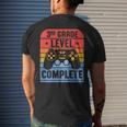 3Rd Grade Level Complete Graduation Student Video Gamer Men's Back Print T-shirt Gifts for Him