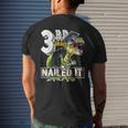3Rd Grade Nailed ItRex Dinosaur Graduation Cap Gown Men's Back Print T-shirt Gifts for Him