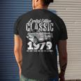 44Th Birthday Vintage Classic Car 1979 Bday 44 Year Old Mens Back Print T-shirt Gifts for Him