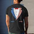 4Th Of July Independence Day American Flag Tuxedo Men's Back Print T-shirt Gifts for Him