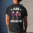 4Th Of July Abraham Lincoln Griddy Abe Griddin Mens Back Print T-shirt Gifts for Him