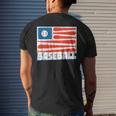 4Th Of July Baseball American Flag Mens Back Print T-shirt Gifts for Him