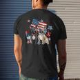 4Th Of July French Bulldog Dog Independence Day Patriotic Mens Back Print T-shirt Gifts for Him