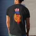 4Th Of July Hot Dog Funny Patriotic American Flag Hat Gift Mens Back Print T-shirt Gifts for Him