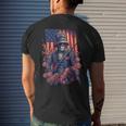 4Th Of July Men Boys Usa American Flag Independence Day Mens Back Print T-shirt Gifts for Him