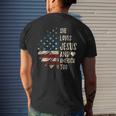 4Th Of July | Us Flag | She Loves Jesus And America Too Mens Back Print T-shirt Gifts for Him