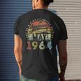 59 Year Old Awesome Since May 1964 59Th Birthday Men's Back Print T-shirt Gifts for Him