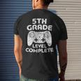 5Th Grade Level Complete First Grade Graduation Men's Back Print T-shirt Gifts for Him