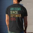 8 Year Old Awesome Since September 2015 8Th Birthday Men's T-shirt Back Print Gifts for Him