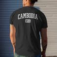 855 Country Area Code Cambodia Cambodian Pride Men's T-shirt Back Print Gifts for Him