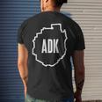 Adirondacks New York Adk Mountains High Peaks Men's T-shirt Back Print Gifts for Him