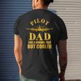 Airplane Flying Pilot Aircraft Aviation Father Dad Cool Funny Gifts For Dad Mens Back Print T-shirt Gifts for Him