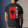 Albania Flag Albanian Family Sports Vintage Albania Mens Back Print T-shirt Gifts for Him
