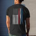All-American Dad Patriotic Usa Flag Fathers Day Gift Mens Back Print T-shirt Gifts for Him