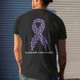Alzheimer Awareness A Purple Ribbon On Alzheimer's Day Men's T-shirt Back Print Gifts for Him