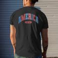 America 4Th Of July Retro Usa Memorial Day America Baseball Mens Back Print T-shirt Gifts for Him