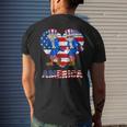 America Uncle Sam Griddy Dance 4Th Of July Men's Back Print T-shirt Gifts for Him