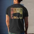 American Bison Periodic Table Elements Buffalo Retro Mens Back Print T-shirt Gifts for Him