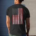 American Flag Baseball Red White Blue For 4Th Of July Usa Mens Back Print T-shirt Gifts for Him