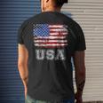 American Flag Usa United States Of America Us 4Th Of July Usa Funny Gifts Mens Back Print T-shirt Gifts for Him
