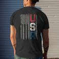 American Flag Vintage Usa Patriotic Distressed American Flag Mens Back Print T-shirt Gifts for Him