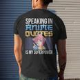Anime Sad Quotes Dialogue Famous Line Scene Characters Men's T-shirt Back Print Gifts for Him
