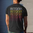 Antonia Retro Wordmark Pattern Vintage Style Men's T-shirt Back Print Gifts for Him