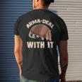 Arma-Deal With It Fun Pun Armadillo Armadillo Lovers Men's T-shirt Back Print Gifts for Him