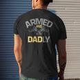 Armed And Dadly Funny Deadly Father Gifts For Fathers Day Mens Back Print T-shirt Gifts for Him