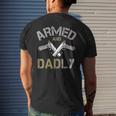 Armed And Dadly Deadly Father For Fathers Men's Back Print T-shirt Gifts for Him
