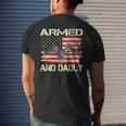 Armed And Dadly Fathers Day 2023 For Dads Men's Back Print T-shirt Gifts for Him