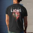 Atlas Lions Morocco Soccer Flag Football Men's Back Print T-shirt Gifts for Him