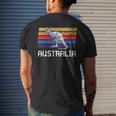 Australia Flag Retro Kangaroo Soccer Marsupial Sydney Men's T-shirt Back Print Gifts for Him