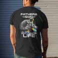 Autism Dad Father And Son Best Friends For Life Autism Men's Back Print T-shirt Gifts for Him