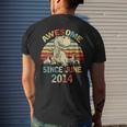 Awesome Since June 2014 5Th Dinosaur Birthday Men's Back Print T-shirt Gifts for Him